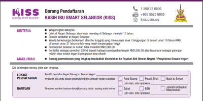 KISS Selangor Daftar Bantuan Kasih Ibu Smart Selangor RM200