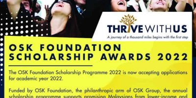 Biasiswa OSK Foundation Untuk Pengajian Ijazah Sarjana Muda