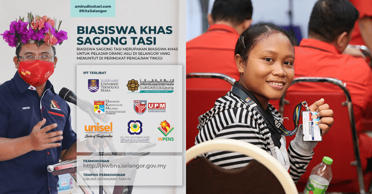 Biasiswa Khas Sagong Tasi Untuk Pelajar IPT Orang Asli Selangor