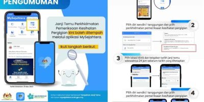 Cara Buat Temujanji Klinik Gigi Kerajaan MySejahtera